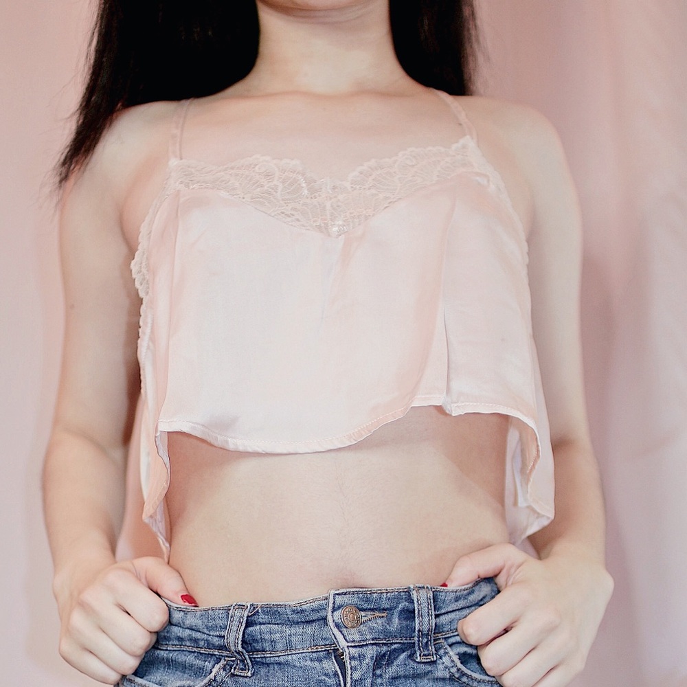 'Blair' Crop Satin Cami